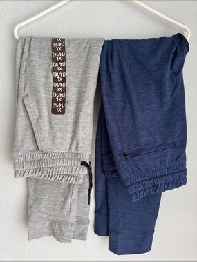Members Mark Boys XL Soft Knit Jogger Pants - Gray & Navy